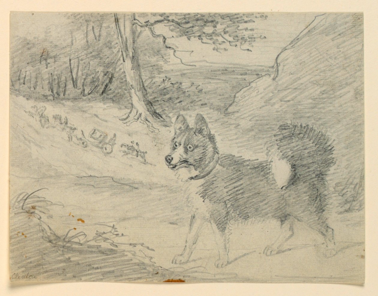 Studie losího honiče od Henry Bernard Chalon