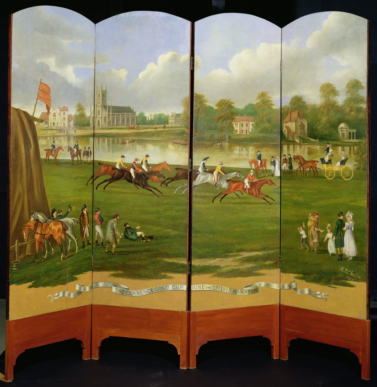 Začátek závodu o Clarence Gold Cup v Hamptonu, středa 21. června 1815 od Henry Bernard Chalon
