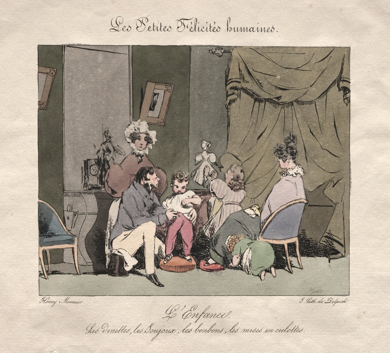 Little Human Felicities: Dětství. od Henry Bonaventure Monnier