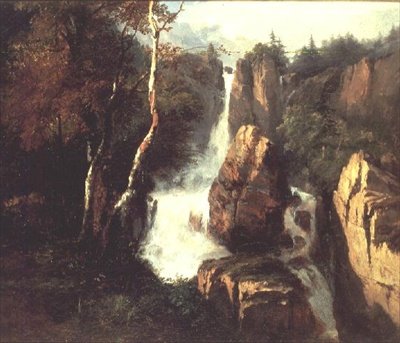 Alpský vodopád od Henry Bright