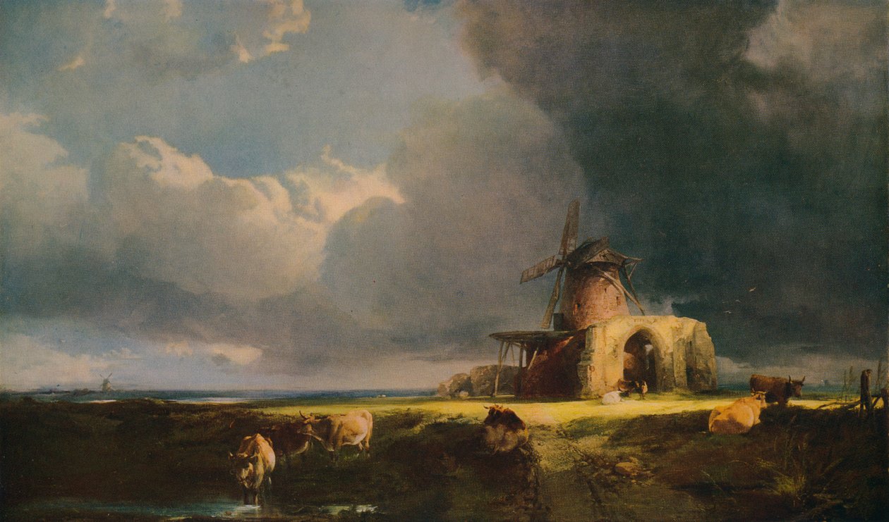 St. Benets Abbey, na Bure, c1854 od Henry Bright