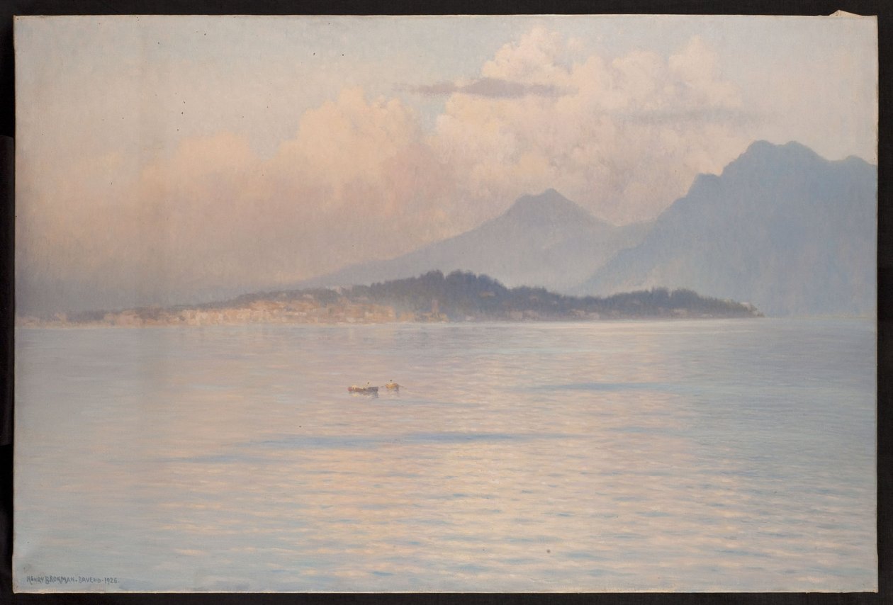 Jezero Maggiore, Pallanza, 1926 (olej) od Henry Brokman Knudsen