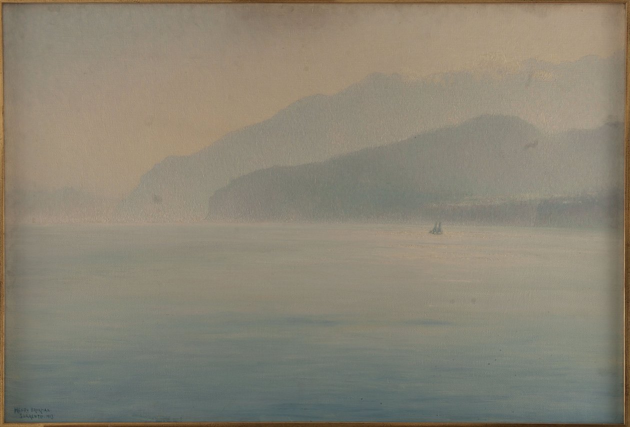 Pobřeží Sorrento, modrá a stříbrná od Henry Brokman Knudsen