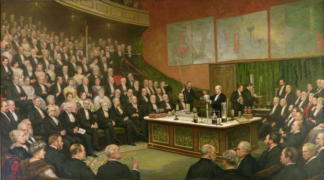 Páteční večerní projev v Royal Institution; Sir James Dewar o kapalném vodíku, 1904 od Henry Brooks