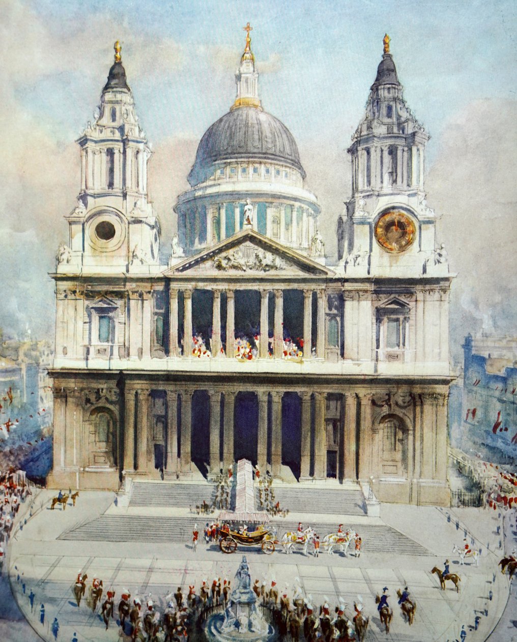 Stříbrné jubileum krále Jiřího V. v katedrále svatého Pavla od Henry Charles Brewer