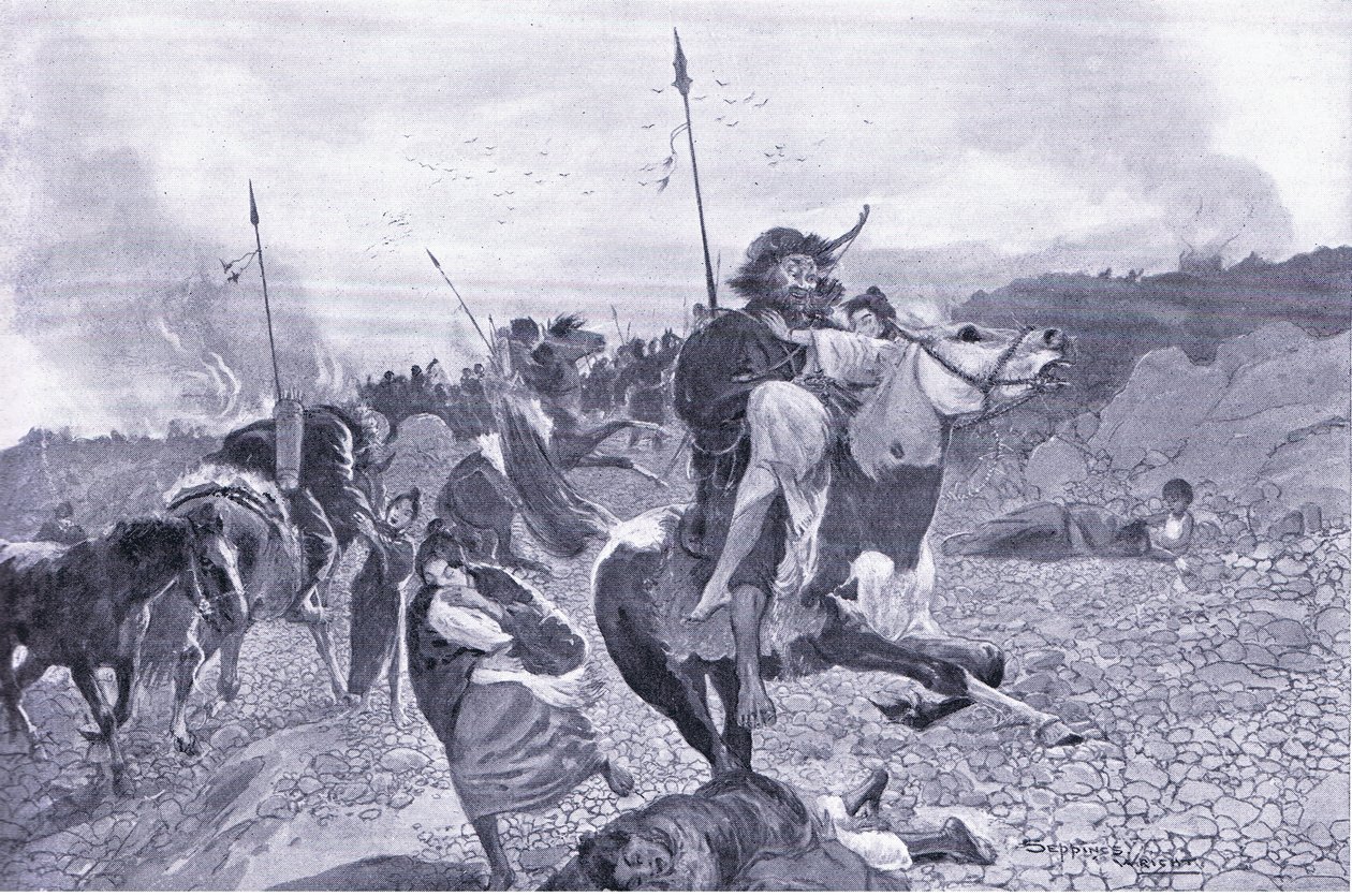 Raný nájezd Hunů 180 př. Kr od Henry Charles Seppings Wright