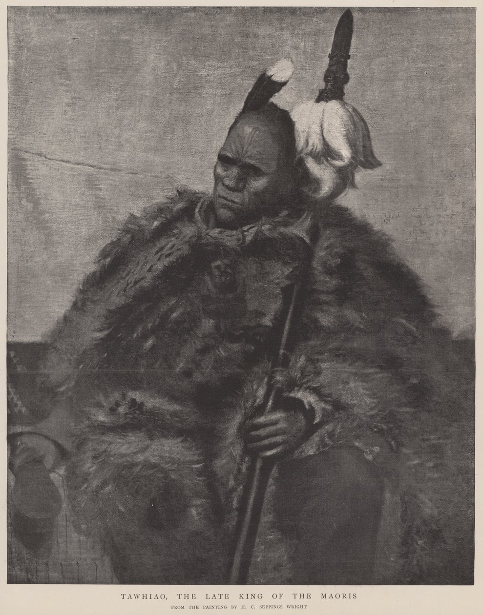 Tawhiao, pozdější král Maorů (litografie) od Henry Charles Seppings Wright