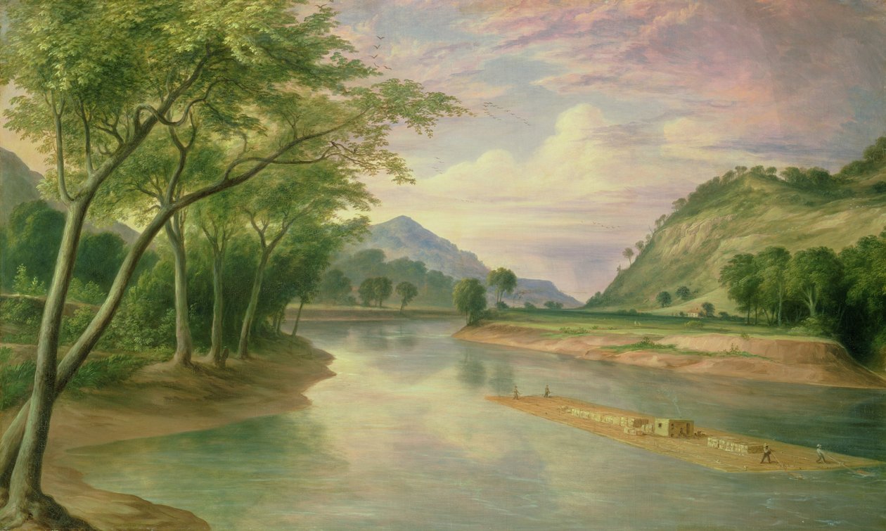 Ohio River poblíž Marietta, 1855 od Henry Cheever Pratt