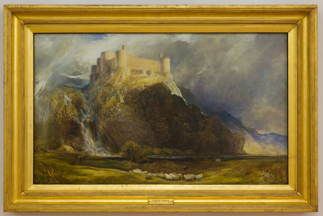 Hrad Harlech, Čtyři čtverce větrům, které vanou, asi 1894 (olej na plátně) od Henry Clarence Whaite