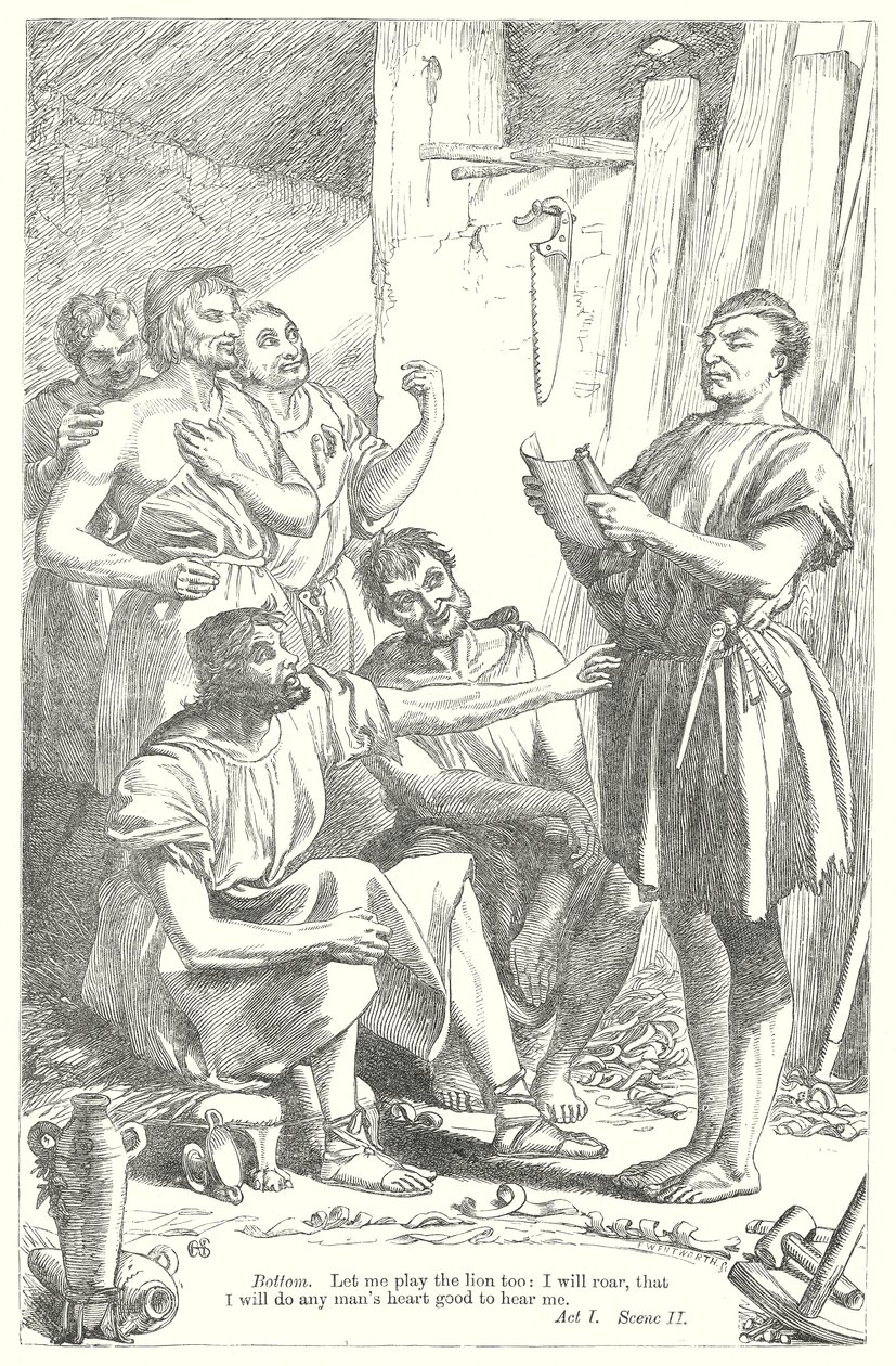 Sen noci svatojánské (rytina) od Henry Courtney (after) Selous