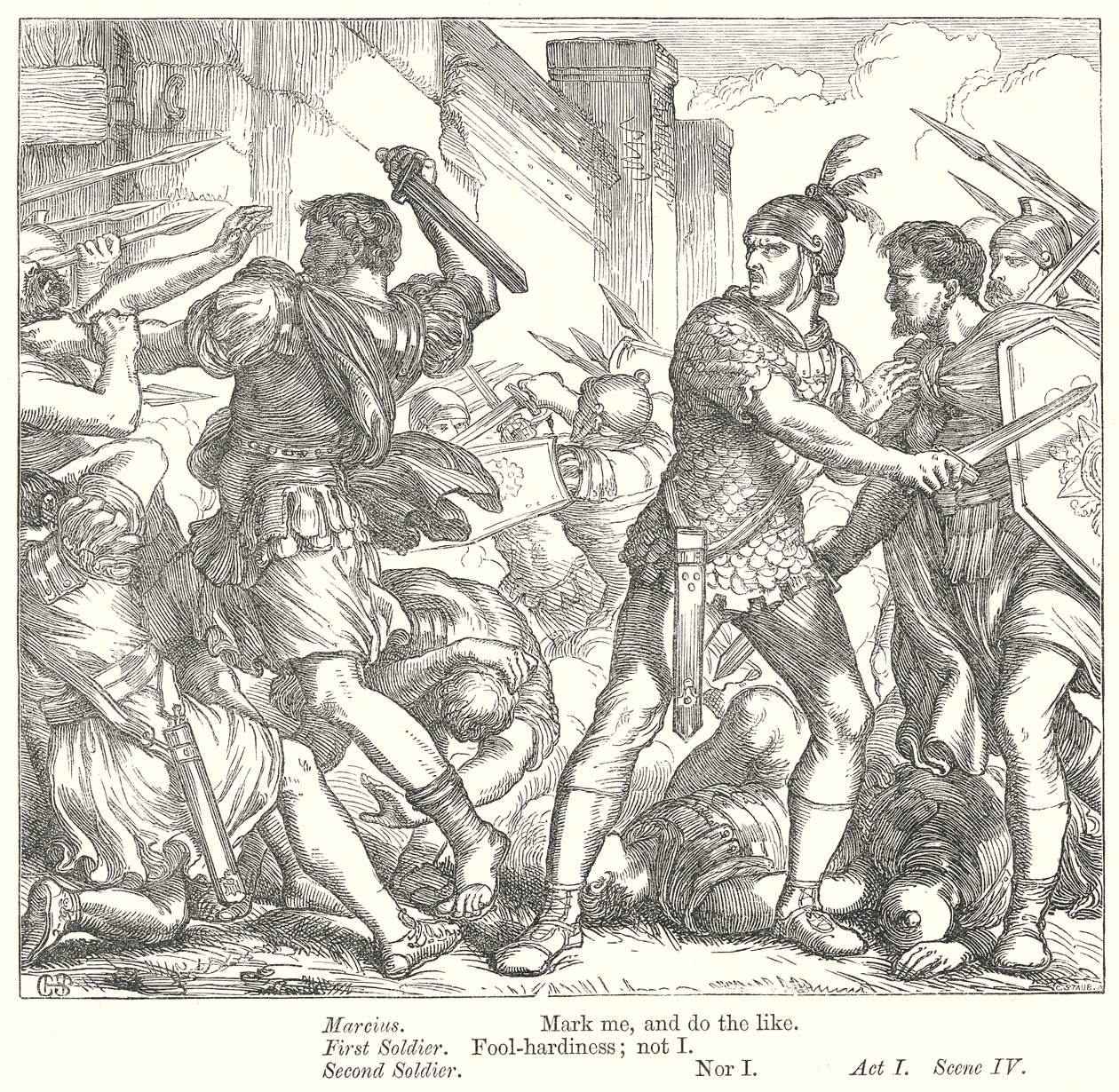 Coriolanus (rytina) od Henry Courtney (after) Selous