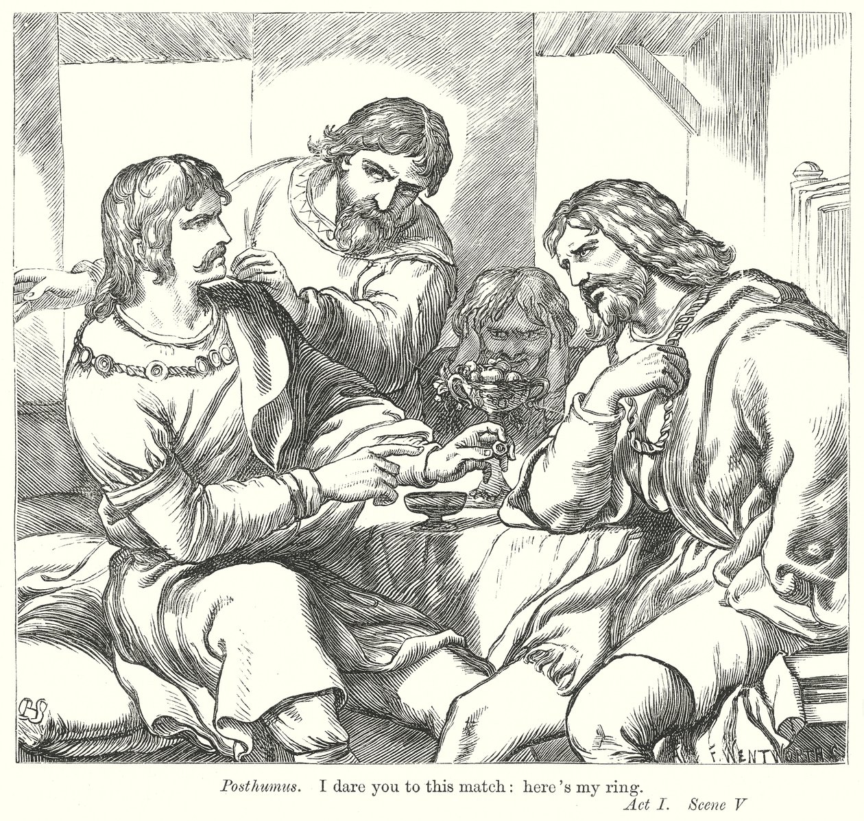 Cymbelín (rytina) od Henry Courtney (after) Selous