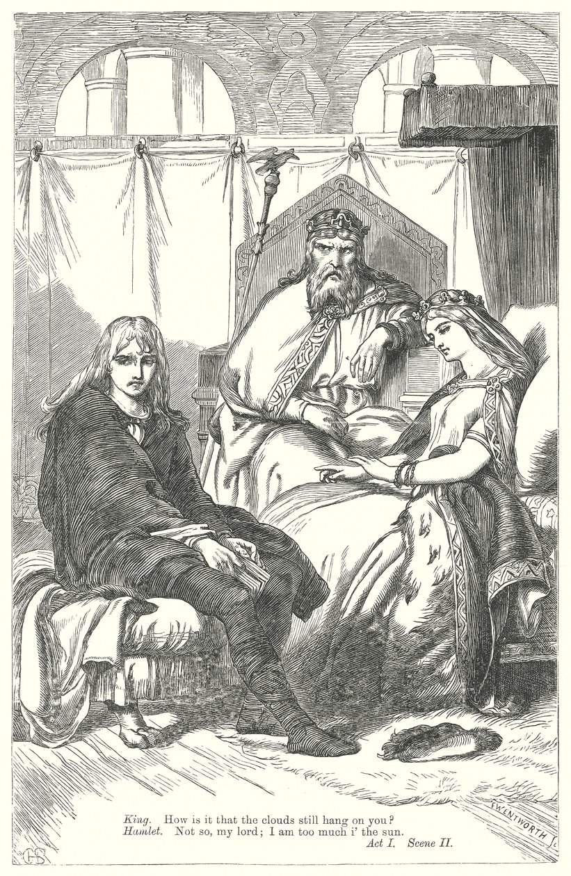 Hamlet (rytina) od Henry Courtney (after) Selous
