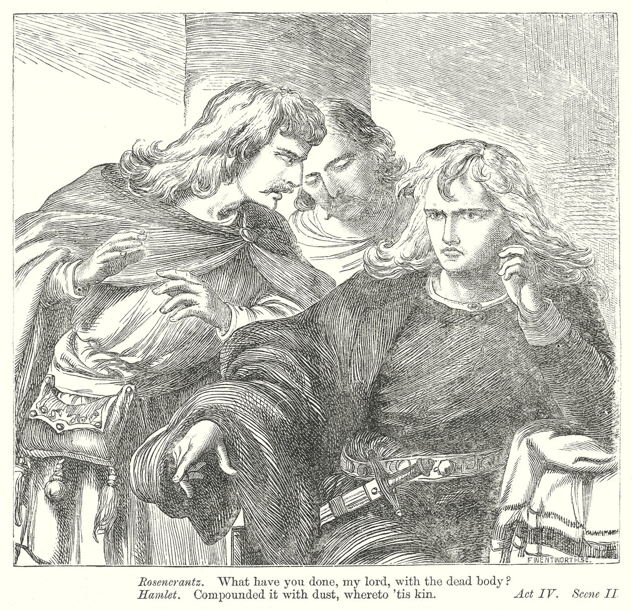 Hamlet (rytina) od Henry Courtney (after) Selous
