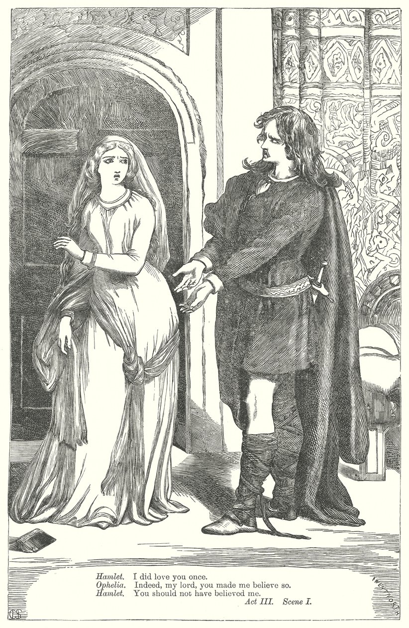 Hamlet (rytina) od Henry Courtney (after) Selous