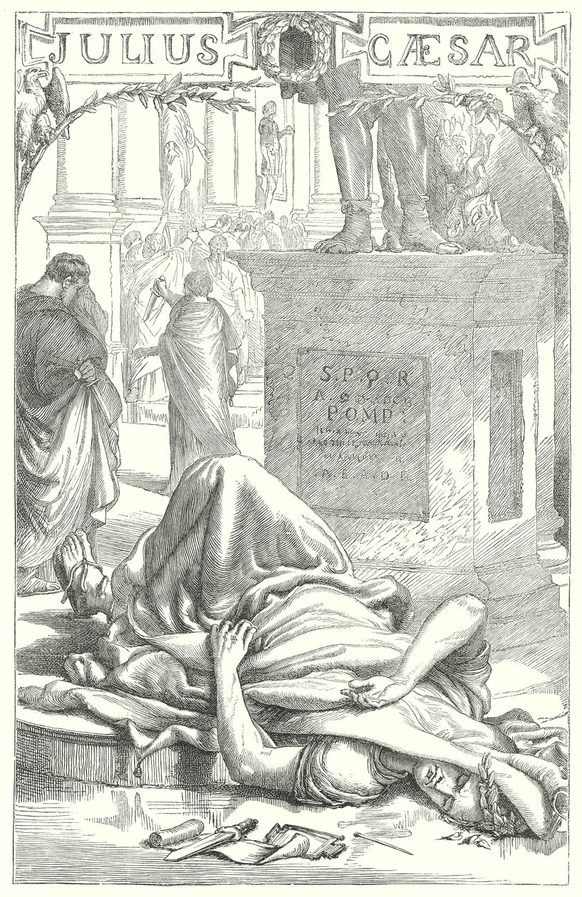 Julius Caesar (rytina) od Henry Courtney (after) Selous