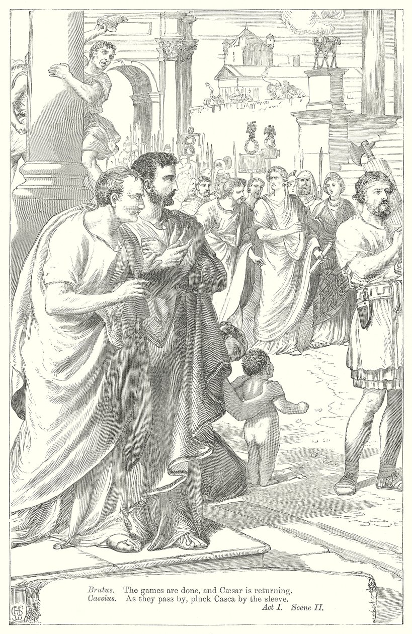 Julius Caesar (rytina) od Henry Courtney (after) Selous