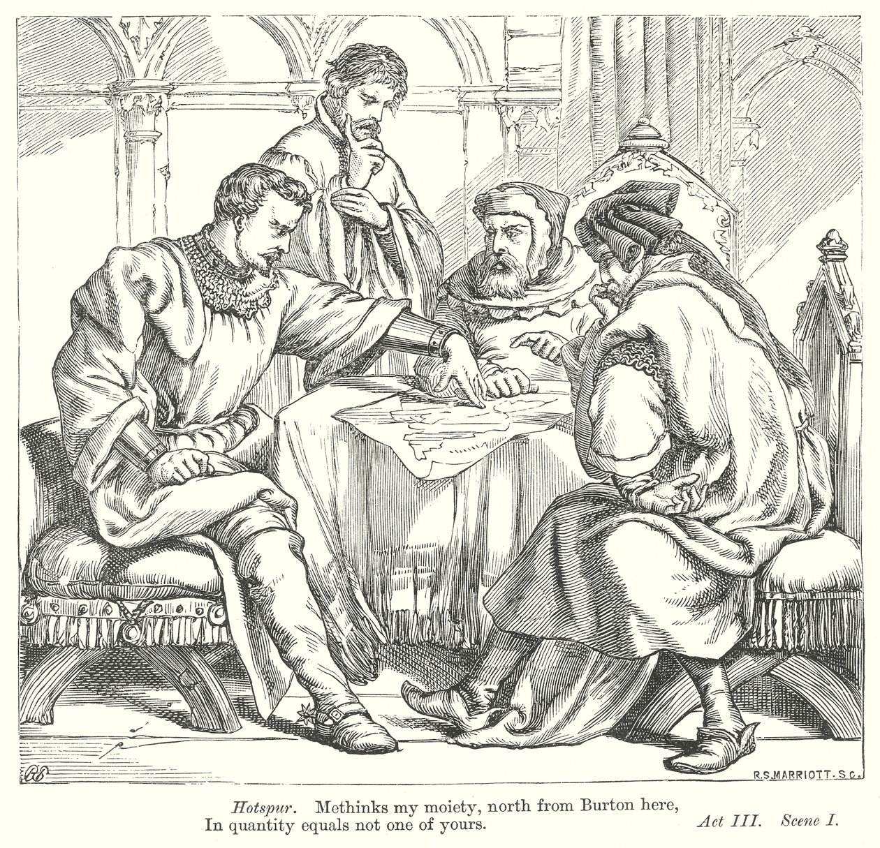 Král Jindřich IV., část I (rytina) od Henry Courtney (after) Selous