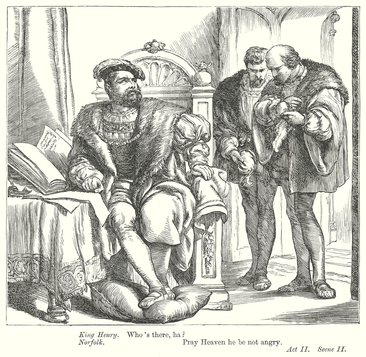 Král Jindřich VIII (rytina) od Henry Courtney (after) Selous