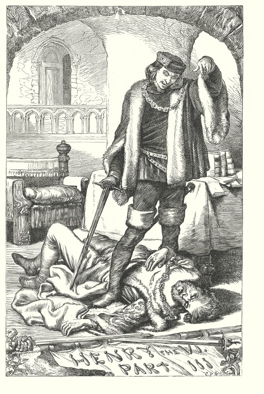 Král Jindřich VI., část III (rytina) od Henry Courtney (after) Selous
