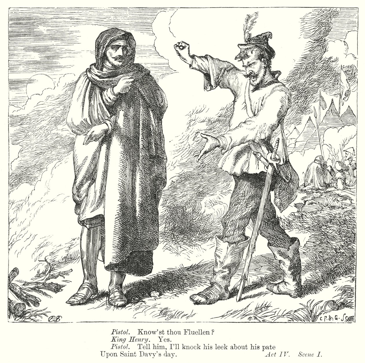 Král Jindřich V. (rytina) od Henry Courtney (after) Selous