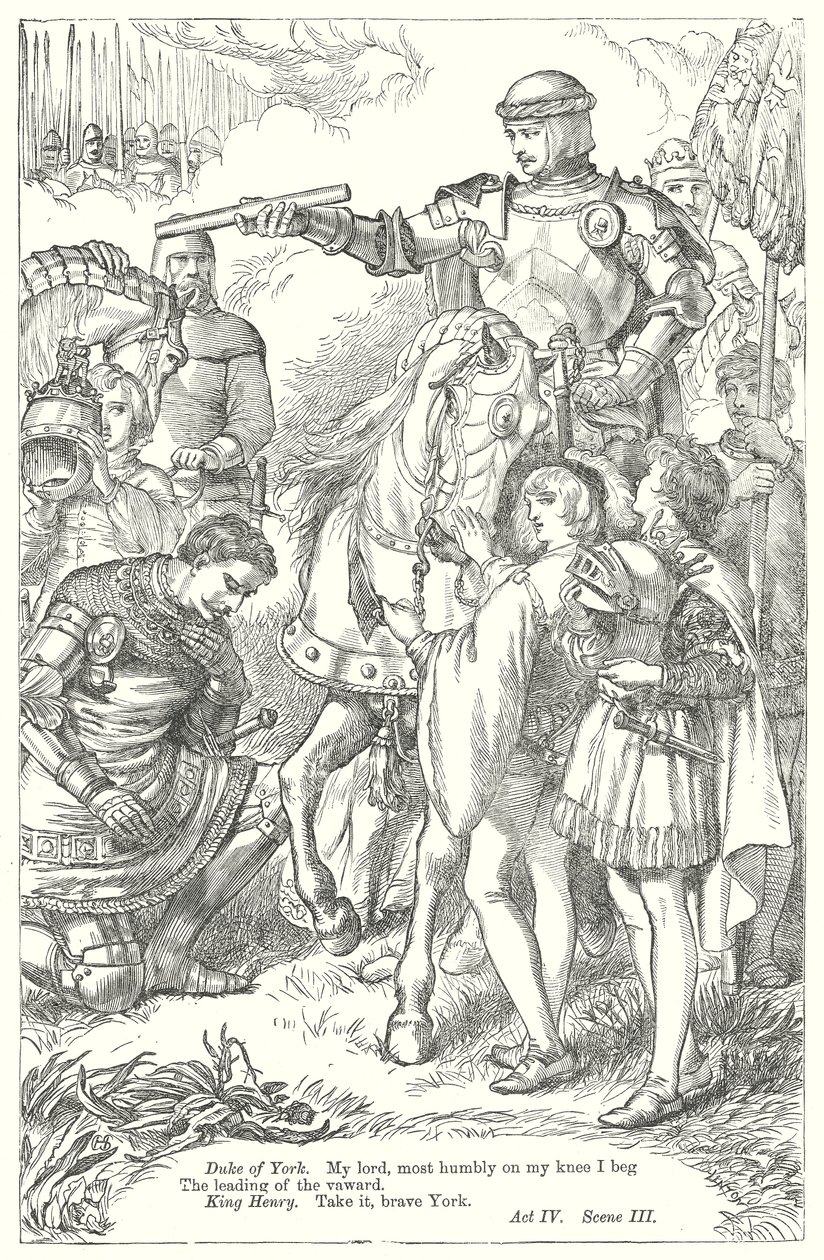 Král Jindřich V. (rytina) od Henry Courtney (after) Selous