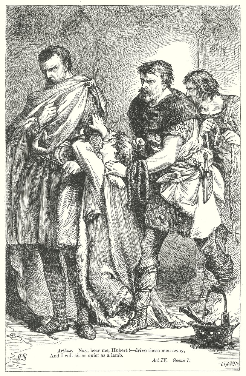 Král Jan (rytina) od Henry Courtney (after) Selous