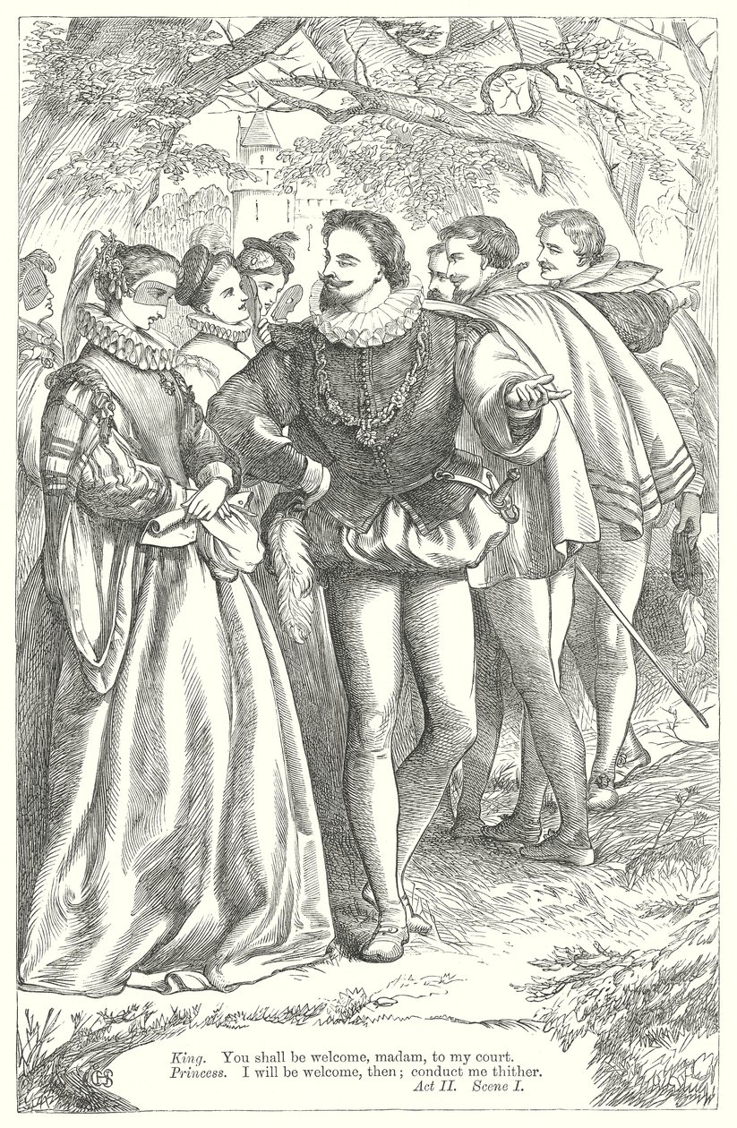 Ztracená práce lásky (rytina) od Henry Courtney (after) Selous