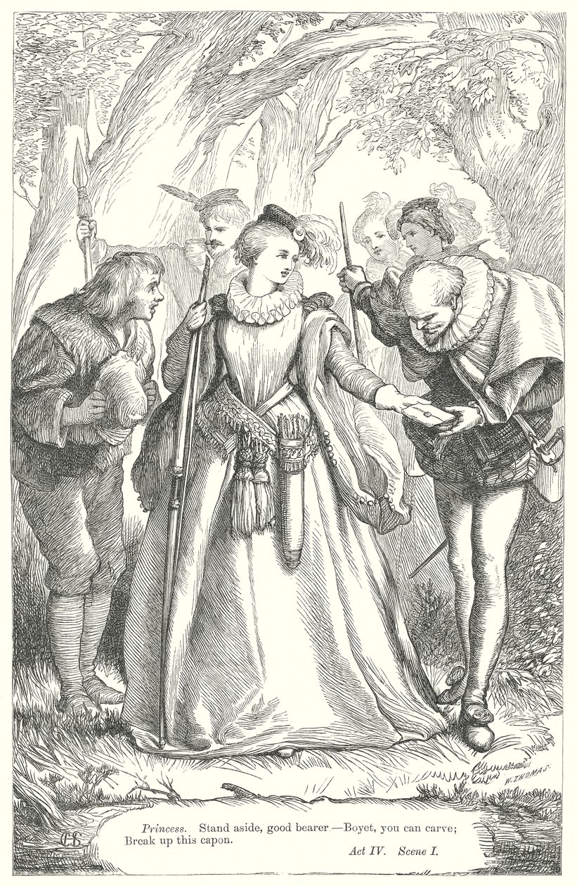 Ztracená práce lásky (rytina) od Henry Courtney (after) Selous