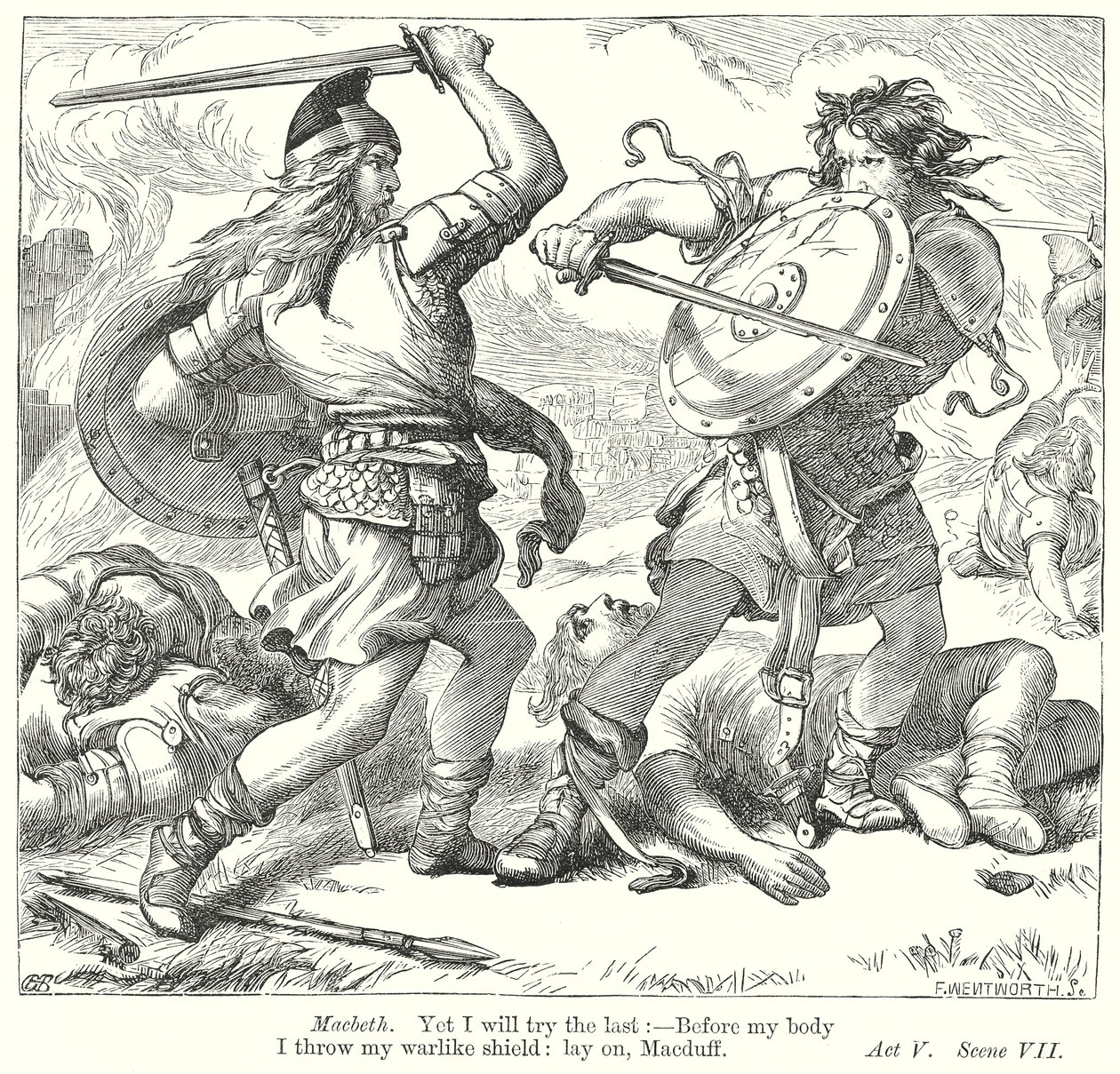 Macbeth (rytina) od Henry Courtney (after) Selous
