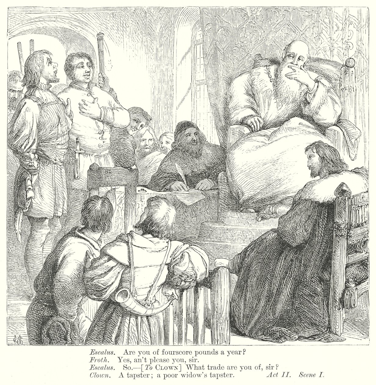 Míra za míru (rytina) od Henry Courtney (after) Selous