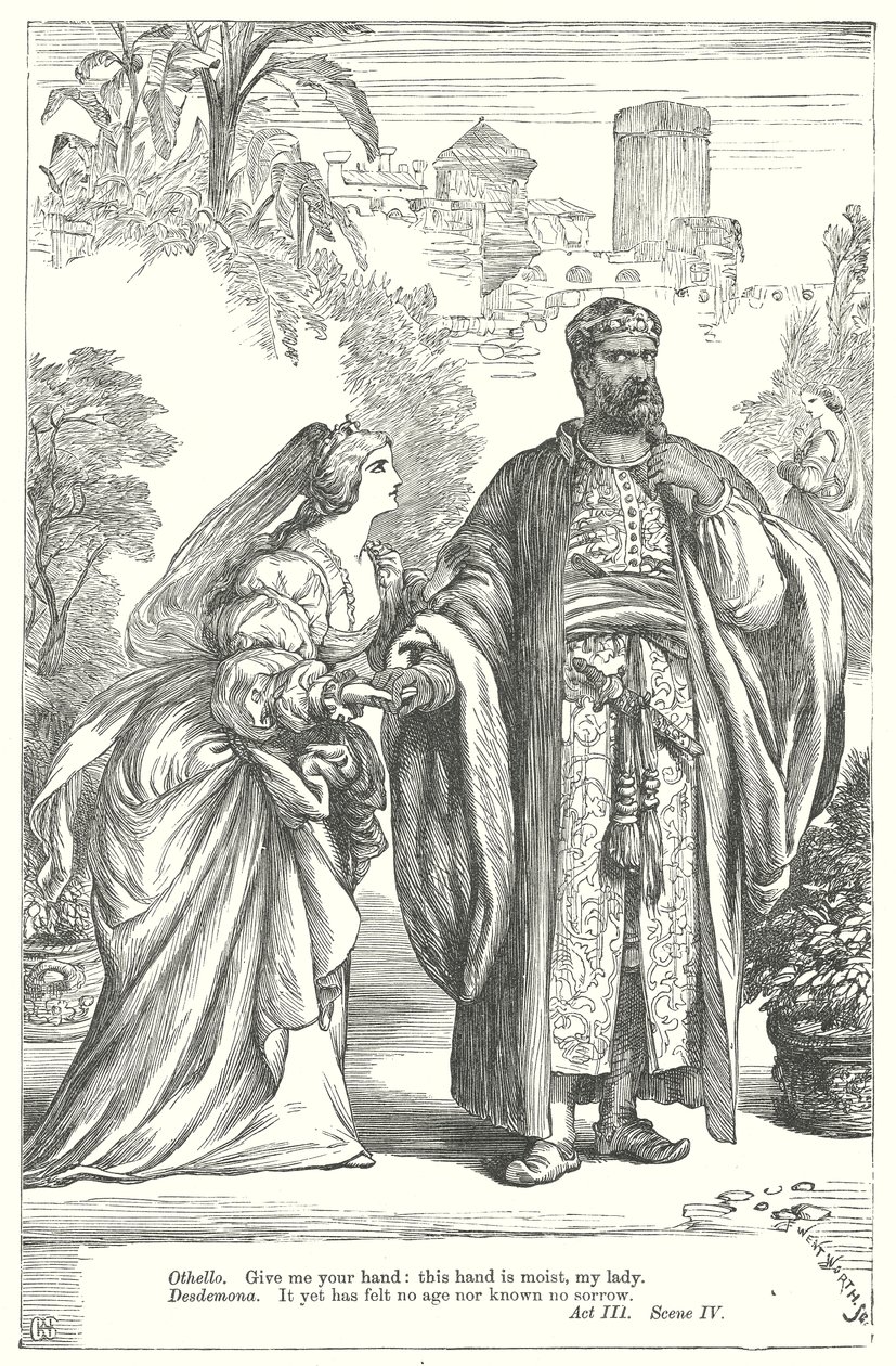 Othello (rytina) od Henry Courtney (after) Selous