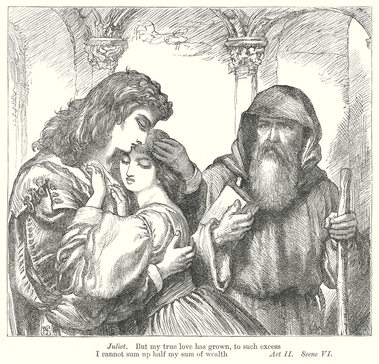 Romeo a Julie (rytina) od Henry Courtney (after) Selous