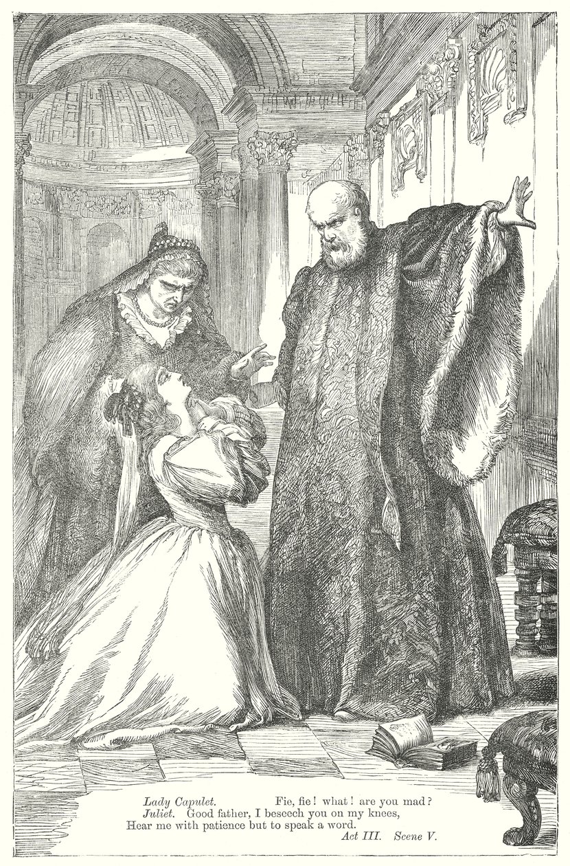 Romeo a Julie (rytina) od Henry Courtney (after) Selous