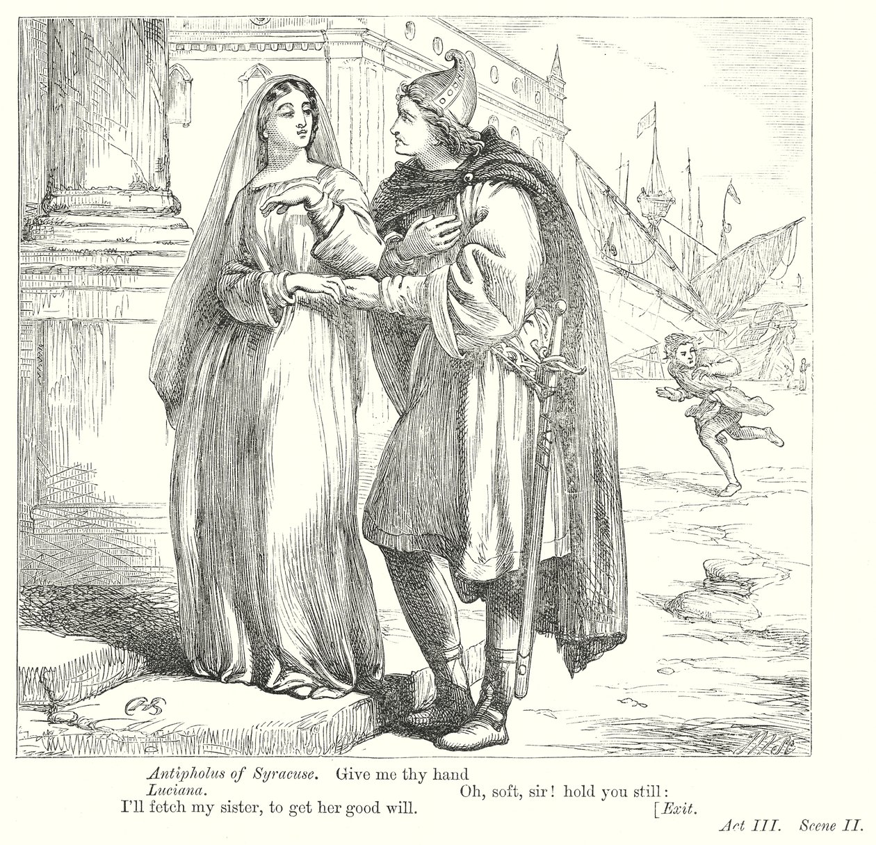 Komedie omylů (rytina) od Henry Courtney (after) Selous