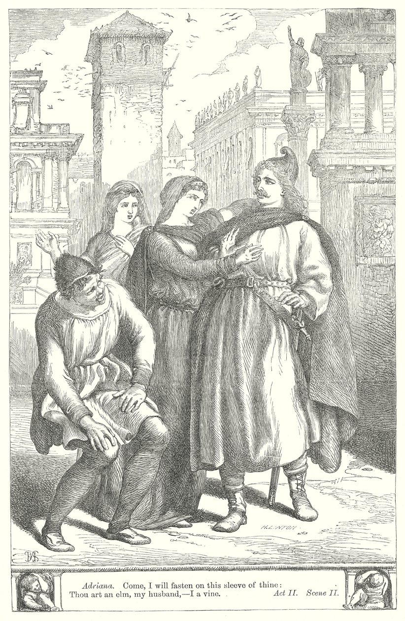 Komedie omylů (rytina) od Henry Courtney (after) Selous