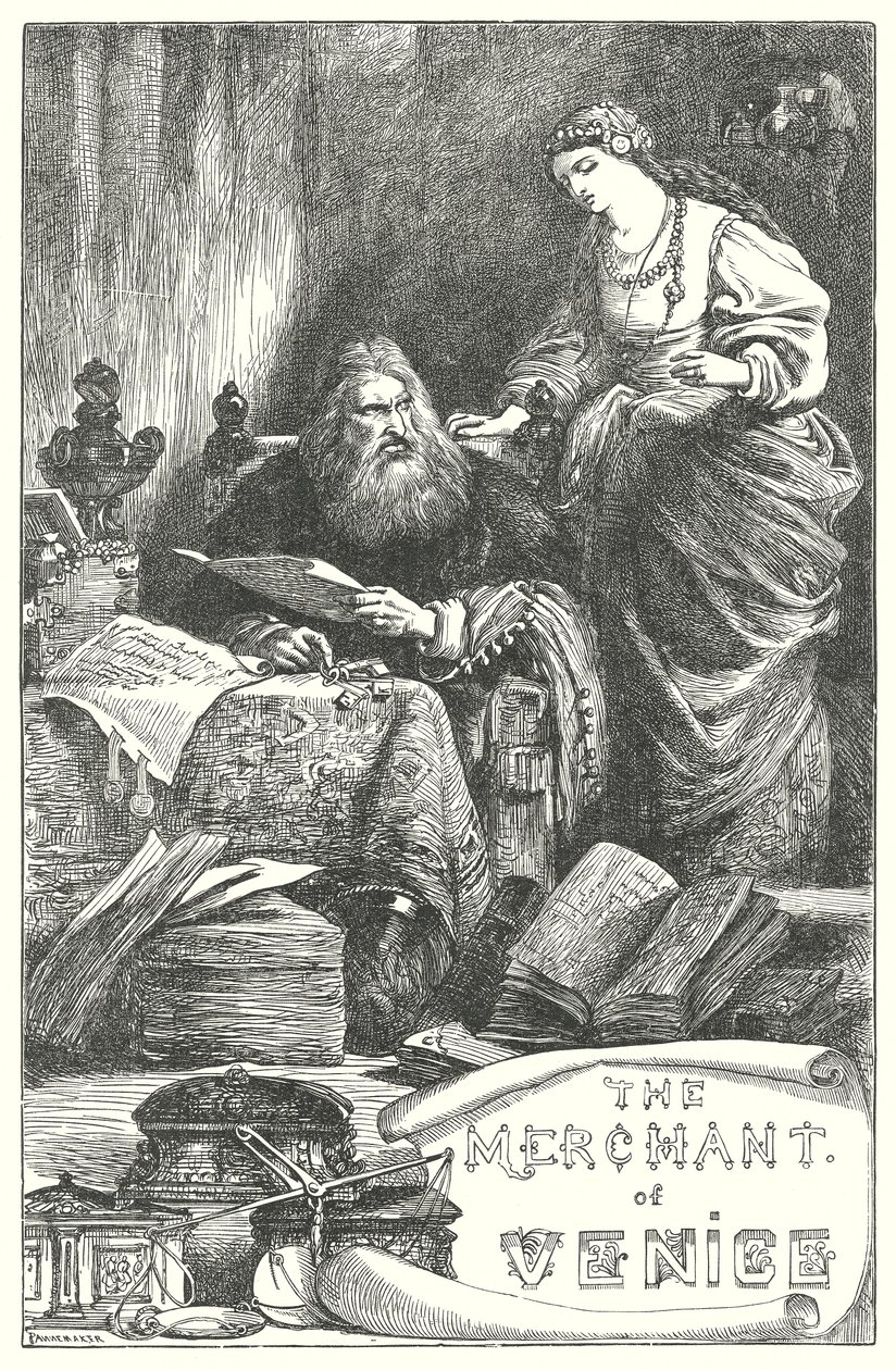 Kupec benátský (rytina) od Henry Courtney (after) Selous