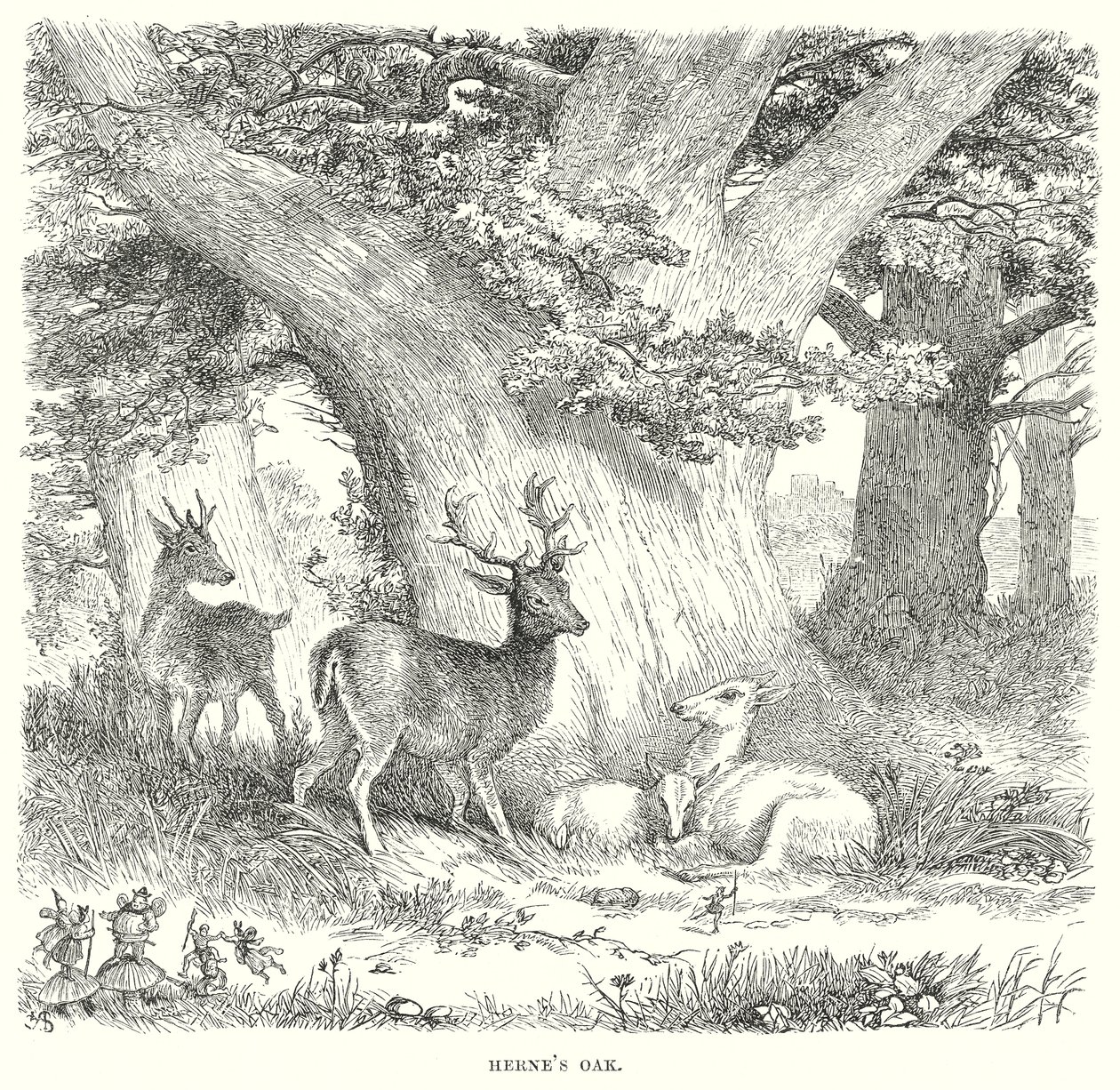 Veselé paničky windsorské (rytina) od Henry Courtney (after) Selous