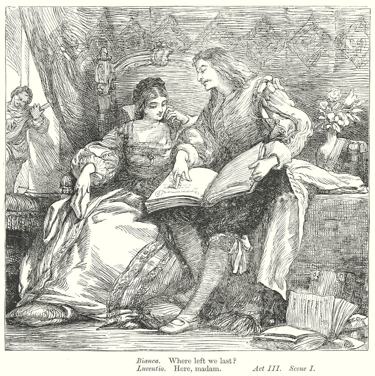 Zkrocení zlé ženy (rytina) od Henry Courtney (after) Selous