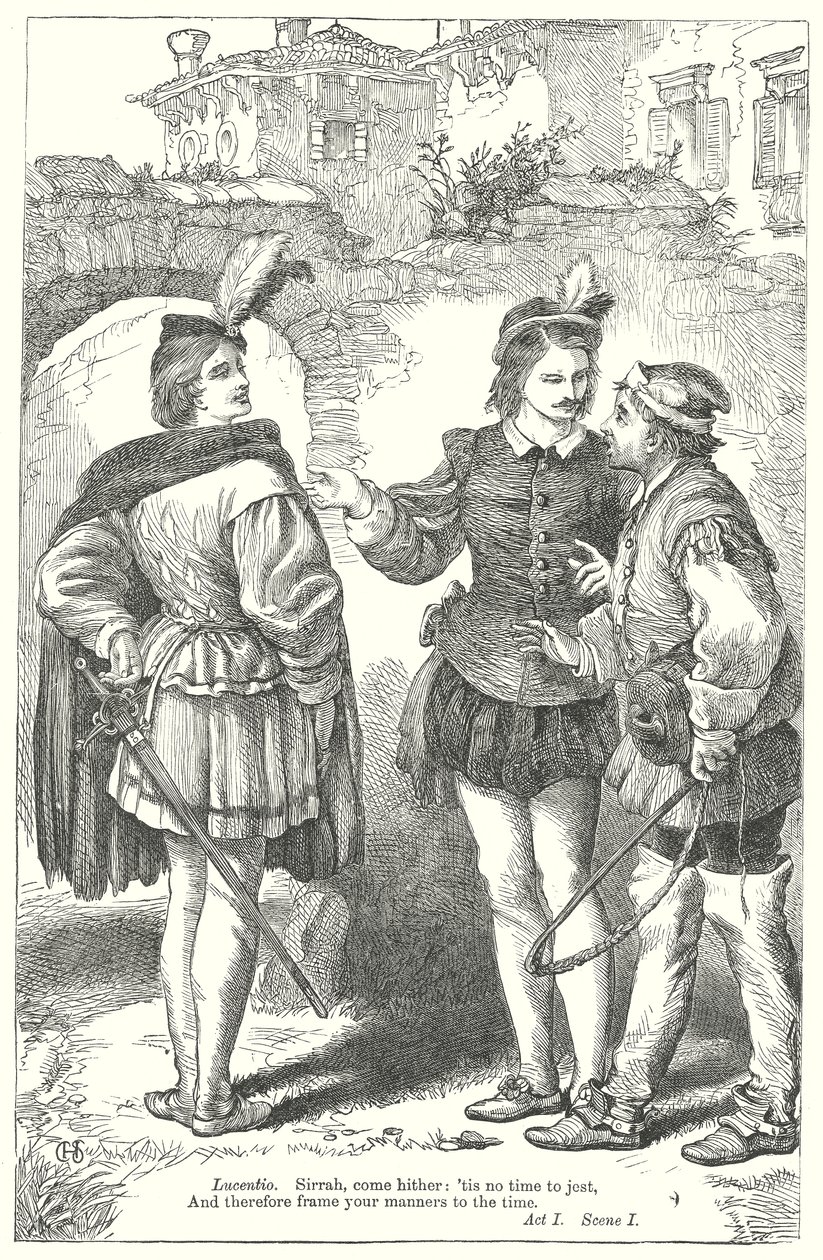 Zkrocení zlé ženy (rytina) od Henry Courtney (after) Selous