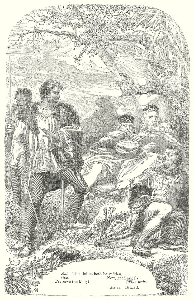 Bouře (rytina) od Henry Courtney (after) Selous