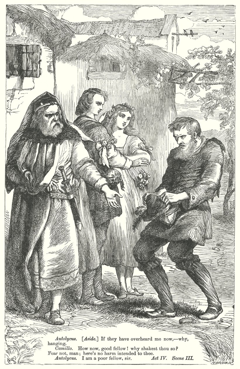 Zimní příběh (rytina) od Henry Courtney (after) Selous