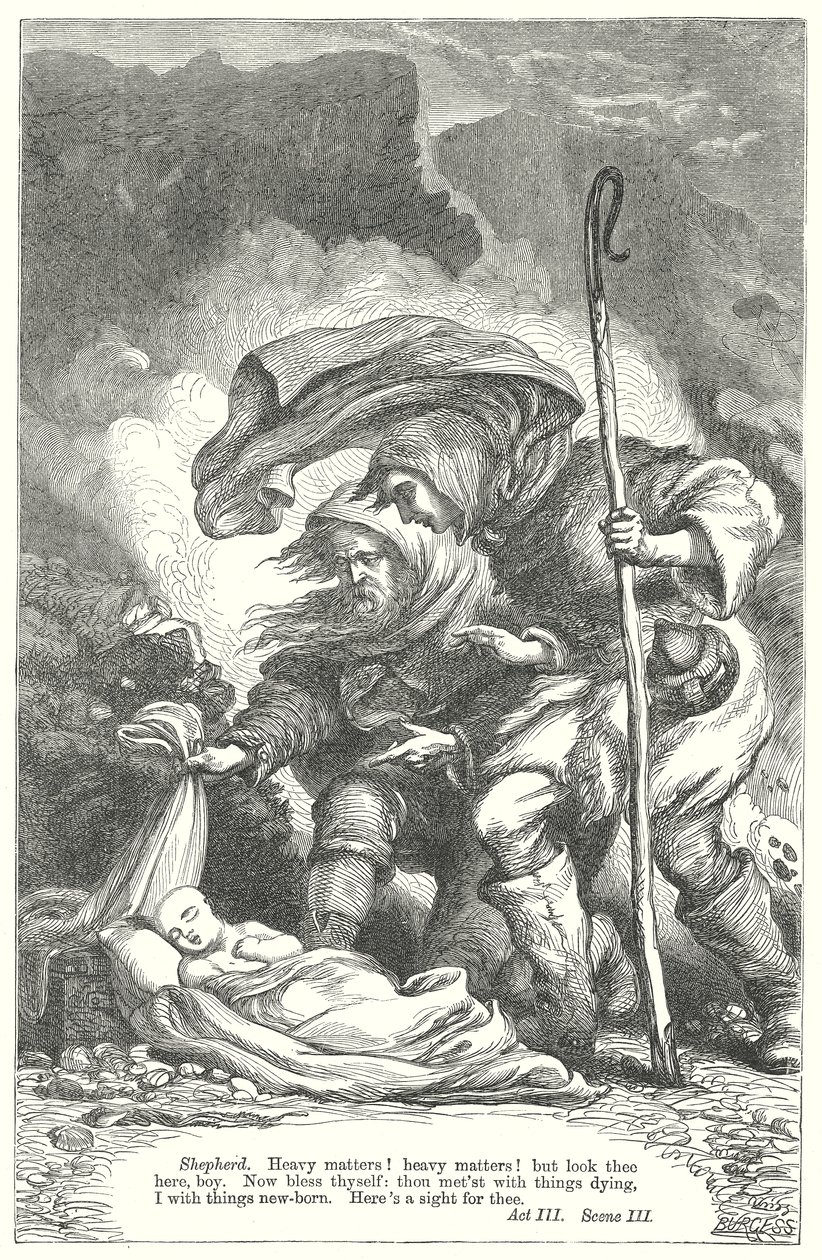 Zimní příběh (rytina) od Henry Courtney (after) Selous