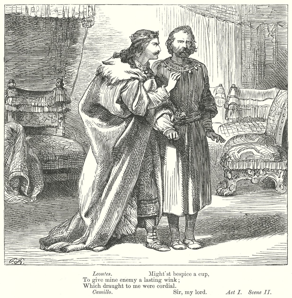 Zimní příběh (rytina) od Henry Courtney (after) Selous