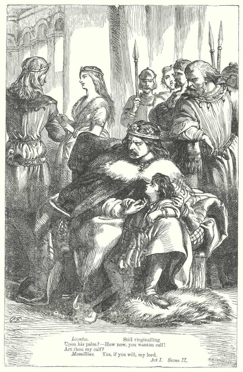 Zimní příběh (rytina) od Henry Courtney (after) Selous