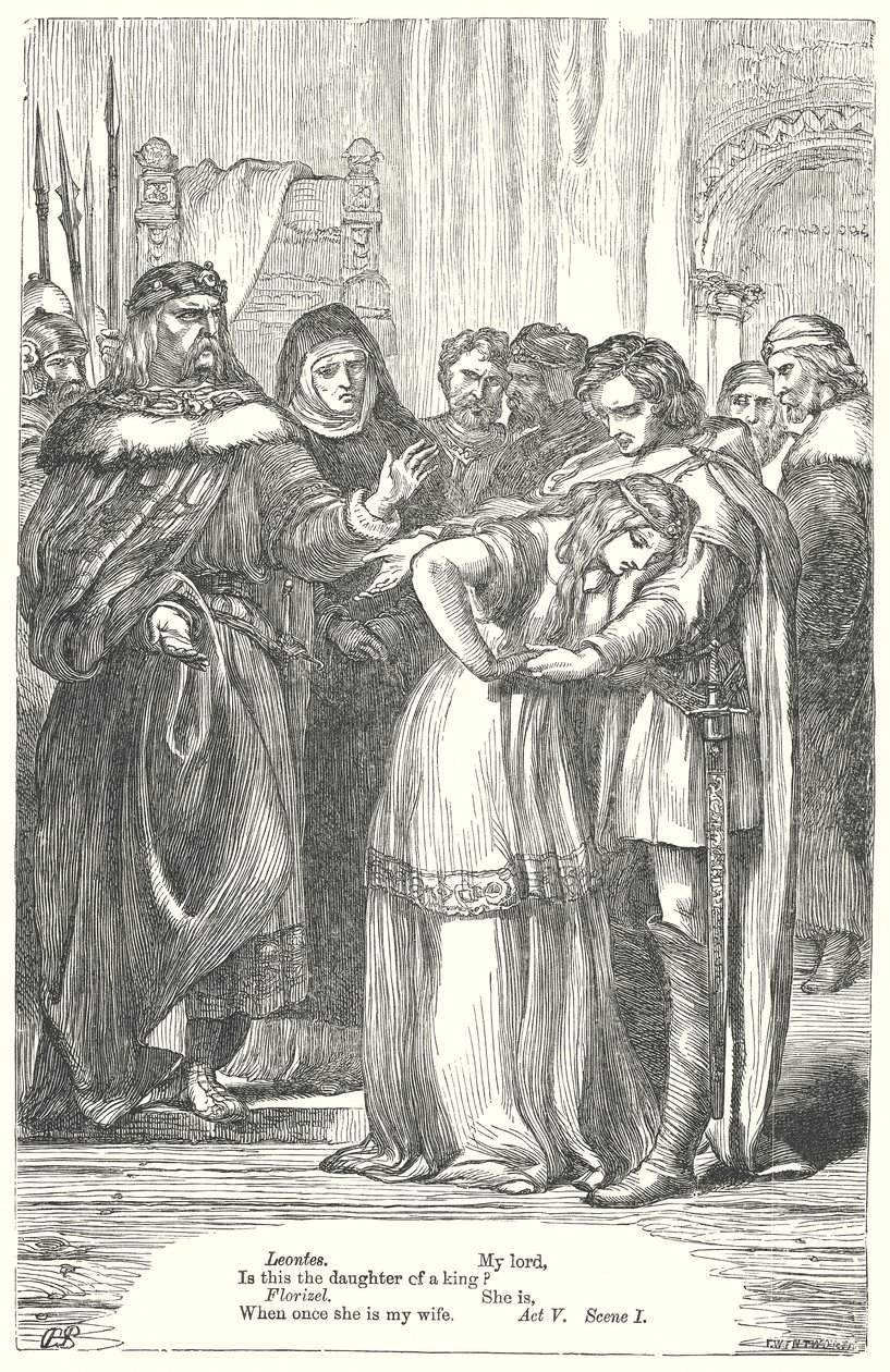 Zimní příběh (rytina) od Henry Courtney (after) Selous