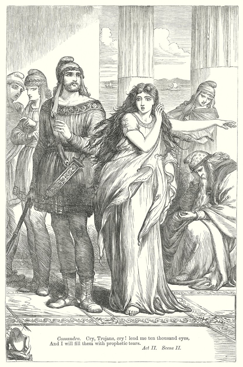 Troilus a Kressida (rytina) od Henry Courtney (after) Selous