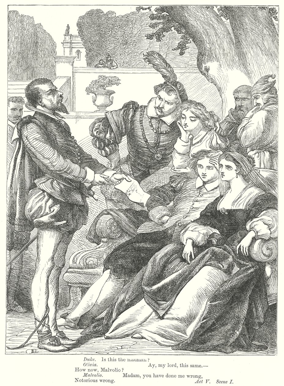 Dvanáctá noc (rytina) od Henry Courtney (after) Selous