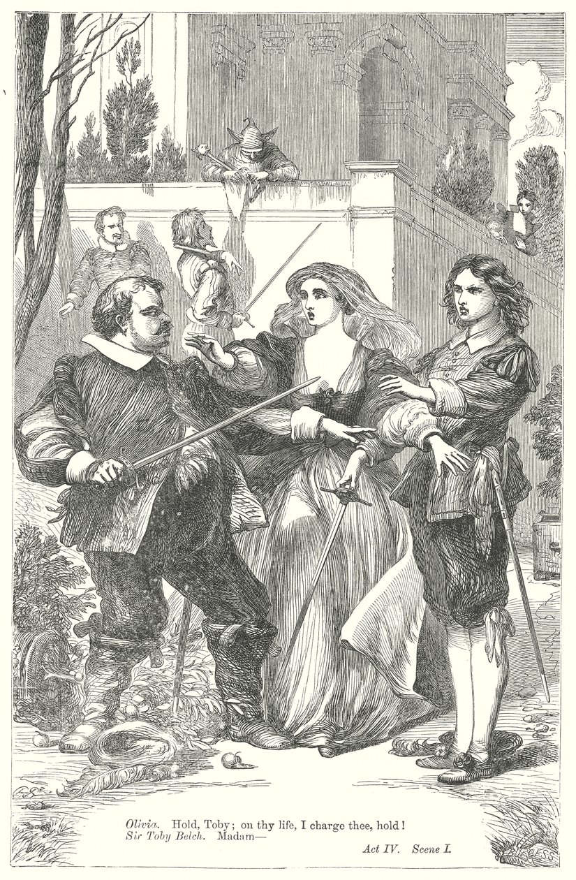 Dvanáctá noc (rytina) od Henry Courtney (after) Selous