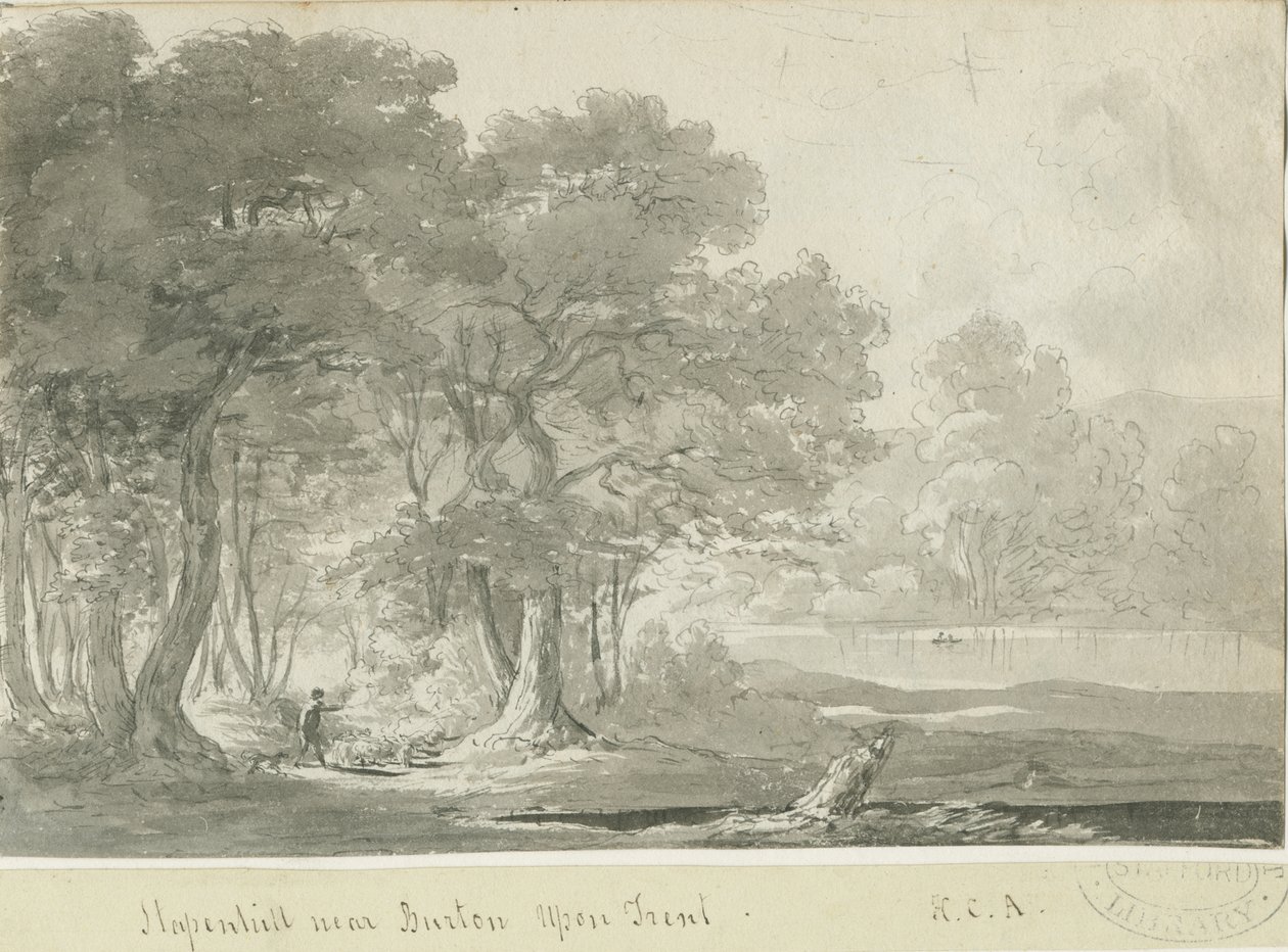 Burton-uponTrent - Stapenhill: sépiová kresba, nd [1788-1855] (kresba) od Henry Curzon Allport